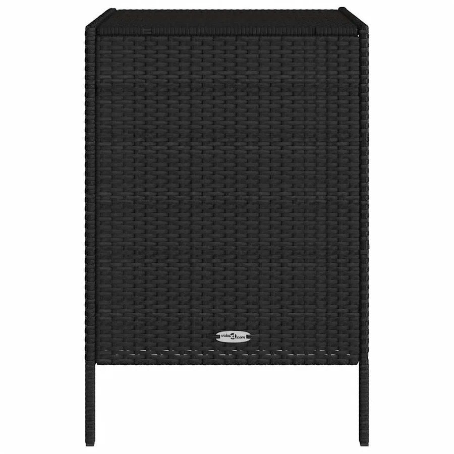 Armoire de rangement de jardin noir 55x59x80 cm résine tressée - 6
