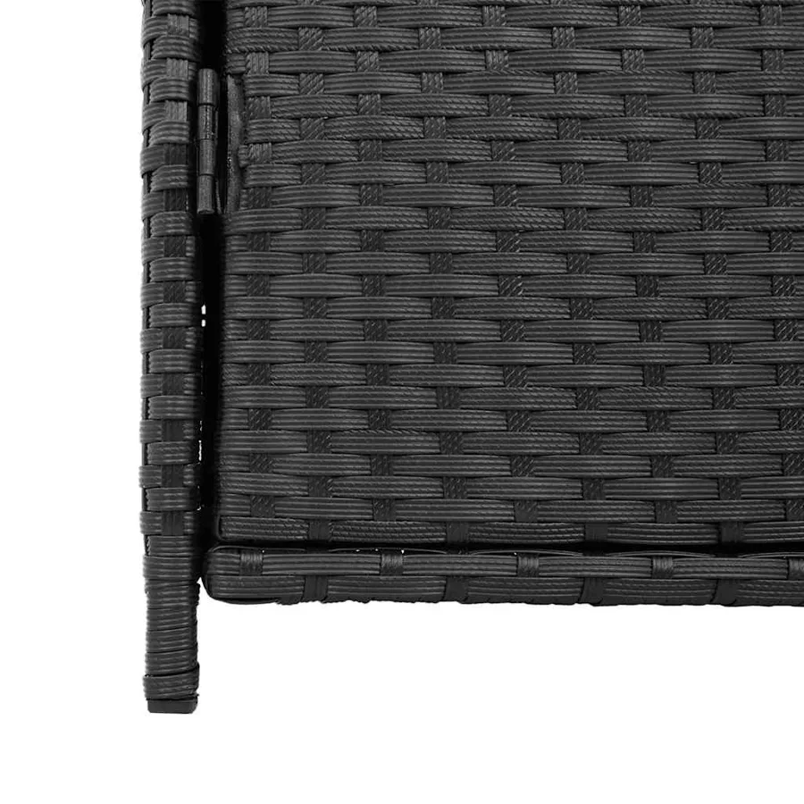 Armoire de rangement de jardin noir 55x59x80 cm résine tressée - 8