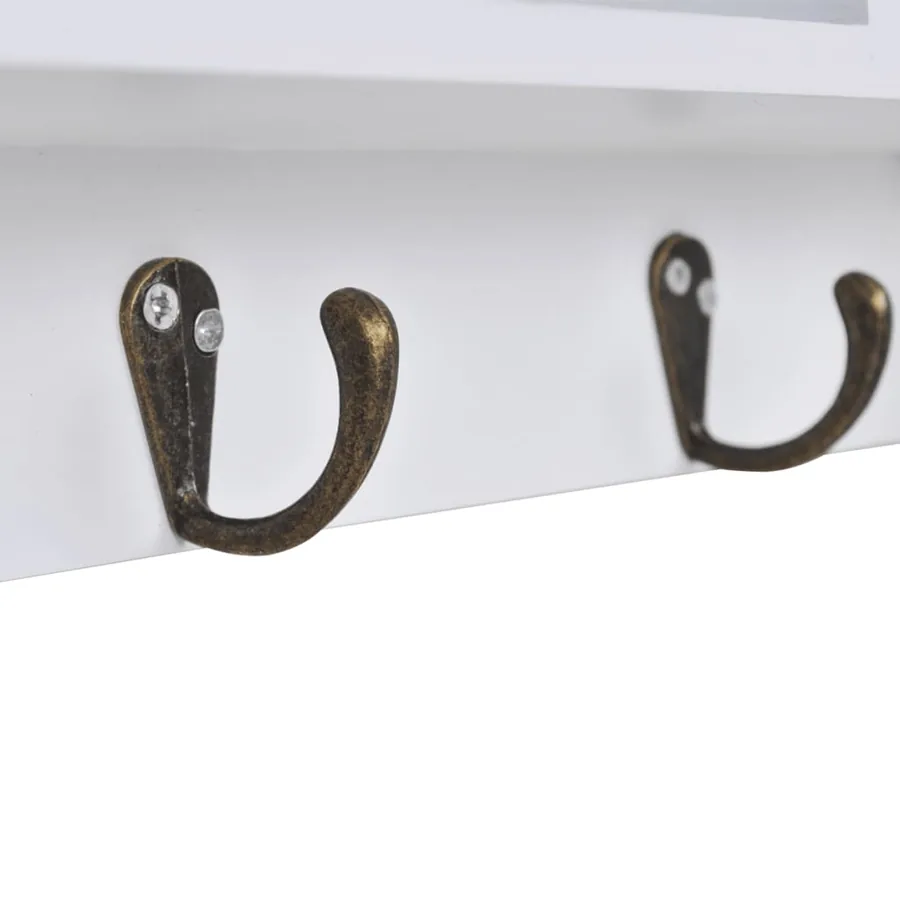 Armoire murale pour clés et bijoux avec portes et crochets - 5