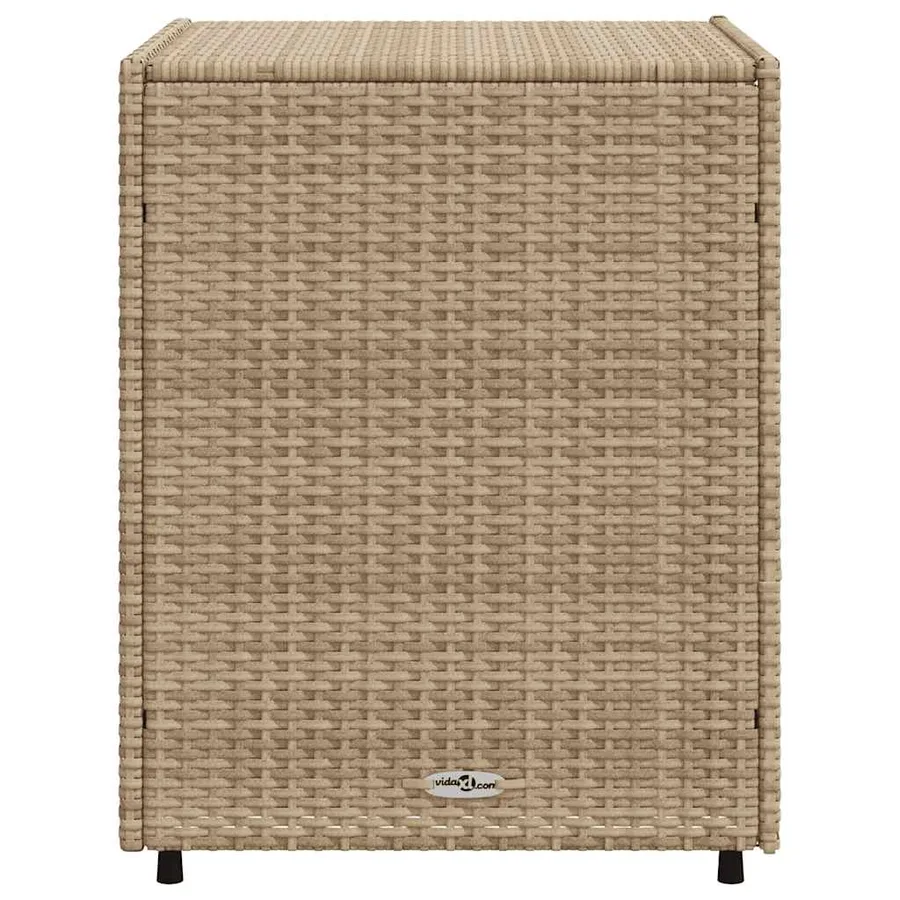 Armoire de rangement de jardin beige 55x59x69 cm résine tressée - 6