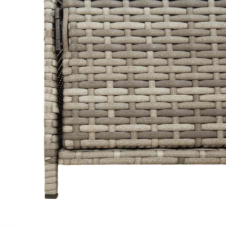 Armoire de rangement de jardin gris 83x45x76 cm résine tressée - 12