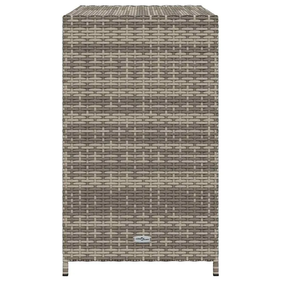 Armoire de rangement de jardin gris 83x45x76 cm résine tressée - 8
