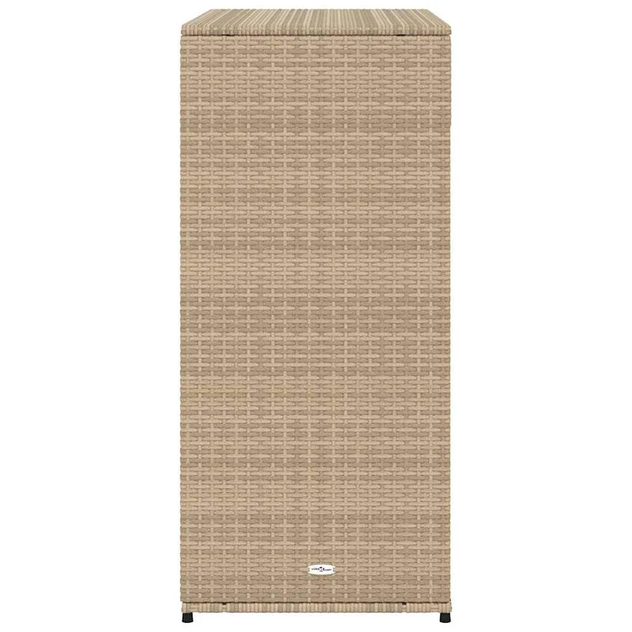 Armoire de rangement jardin beige 105x55x113 cm résine tressée - 8