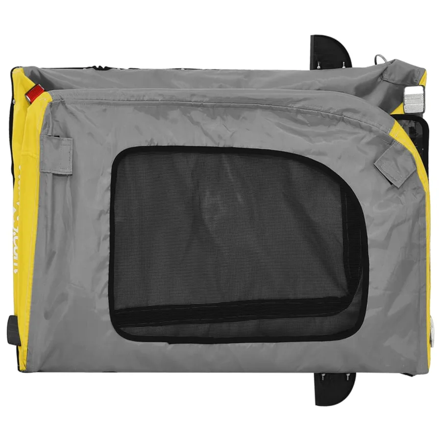 Remorque de vélo pour animaux de compagnie jaune et gris - 9