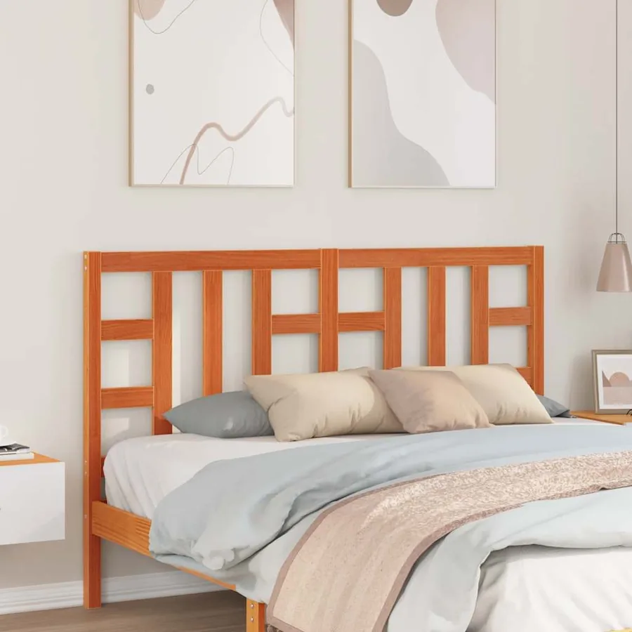 Tête de lit cire marron 150 cm bois massif de pin