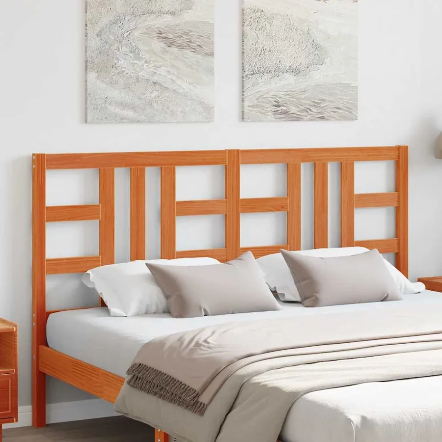Tête de lit cire marron 150 cm bois massif de pin - 3