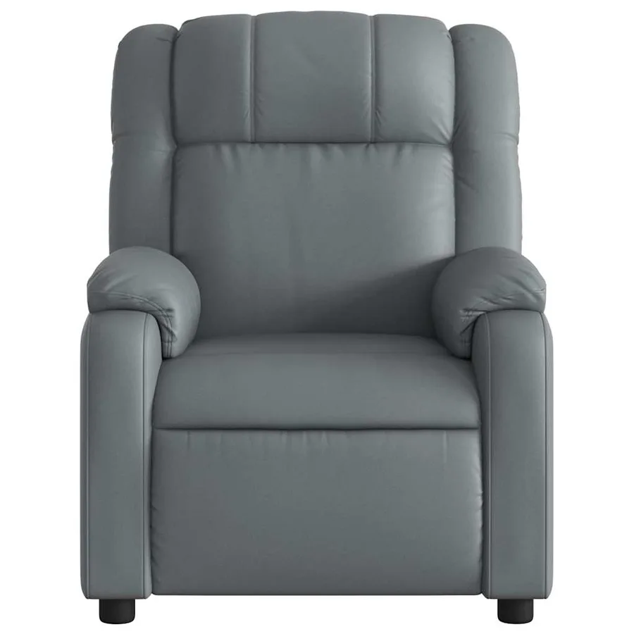 Fauteuil de massage inclinable Gris Similicuir - 8