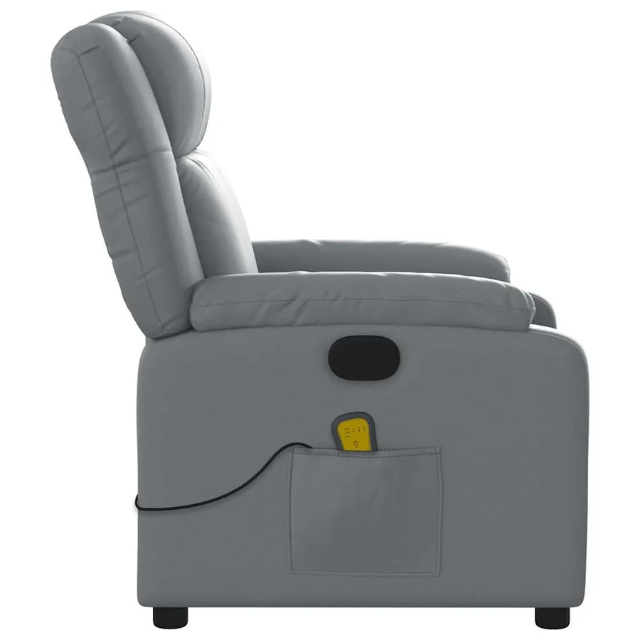 Fauteuil de massage inclinable Gris Similicuir - 9