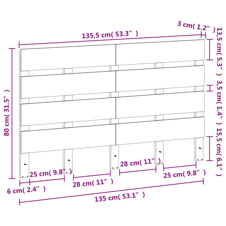 Tête de lit cire marron 180 cm bois massif de pin - 9