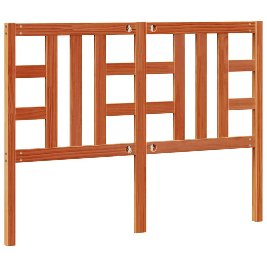Tête de lit cire marron 135 cm bois massif de pin - 6