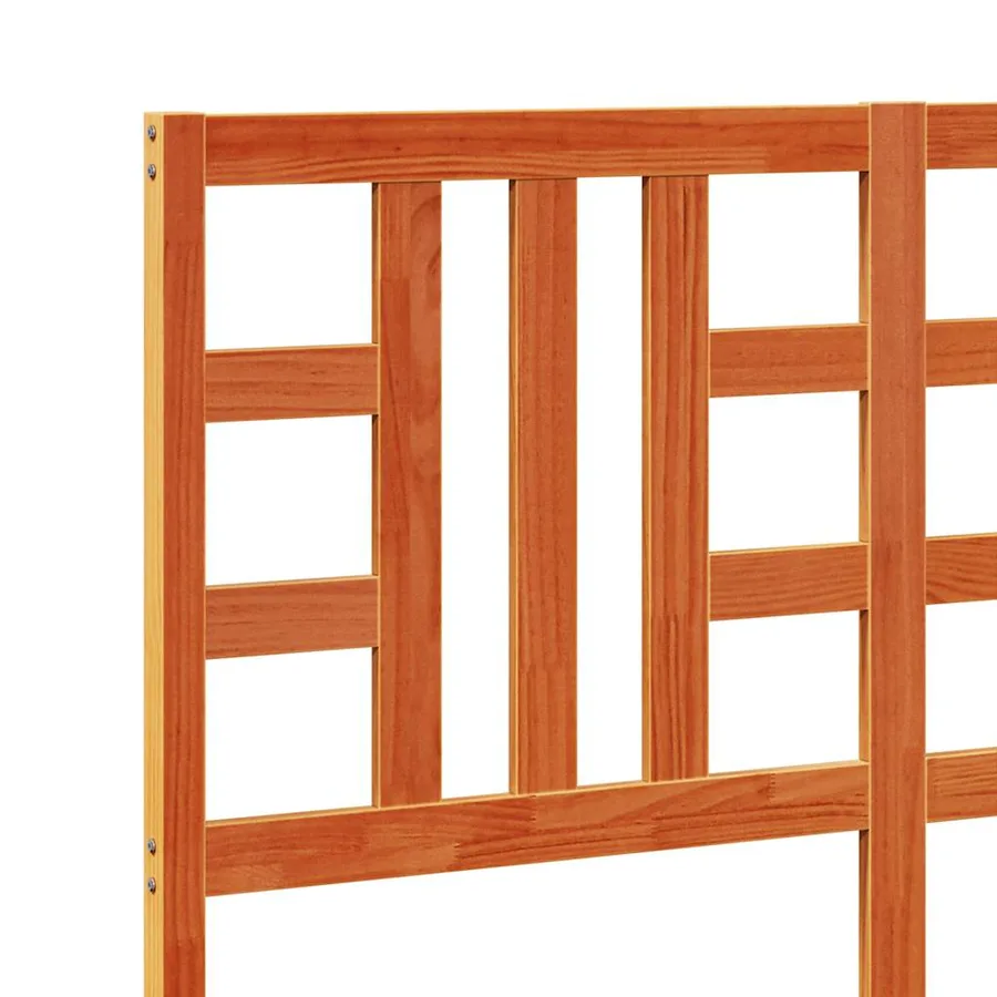 Tête de lit cire marron 135 cm bois massif de pin - 7