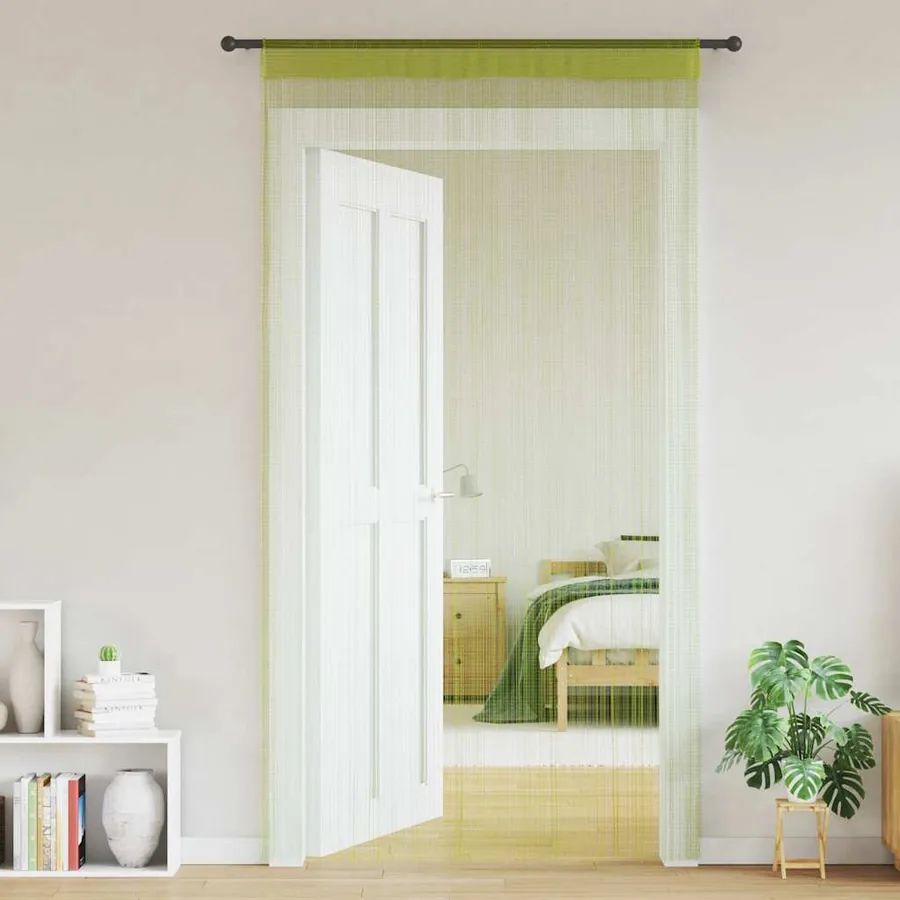 Rideau en fils 2 pcs 100 x 250 cm Vert - 2