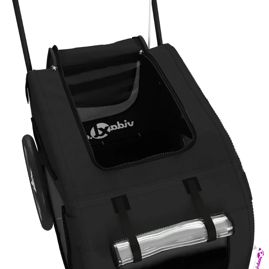 Remorque de vélo pour animaux de compagnie noir - 10