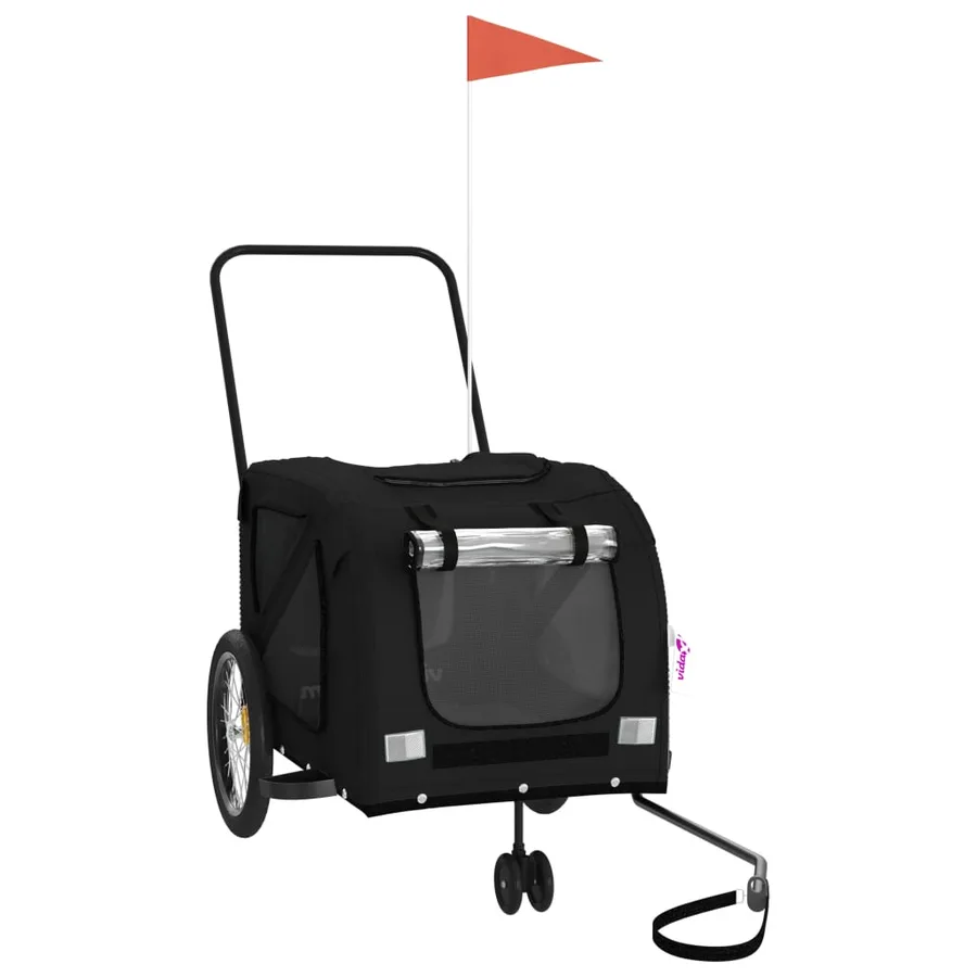 Remorque de vélo pour animaux de compagnie noir - 2