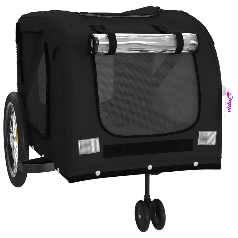 Remorque de vélo pour animaux de compagnie noir - 5