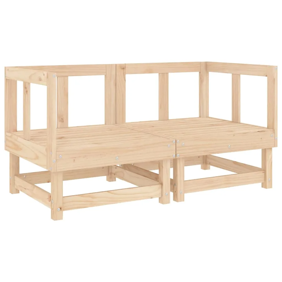Salon de jardin 7 pcs Bois de pin massif - 3