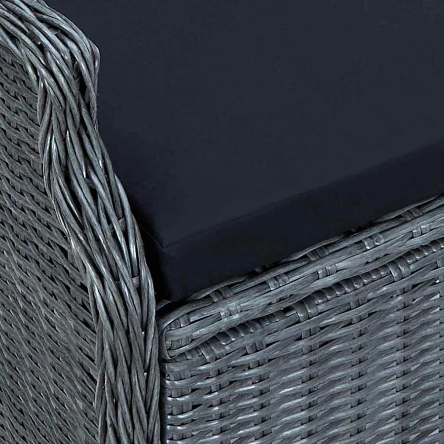 Ensemble à manger de jardin 7 pcs Gris foncé - 8