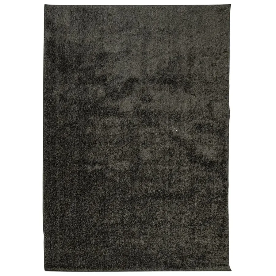 Tapis ISTAN à poils longs aspect brillant anthracite 140x200 cm - 2