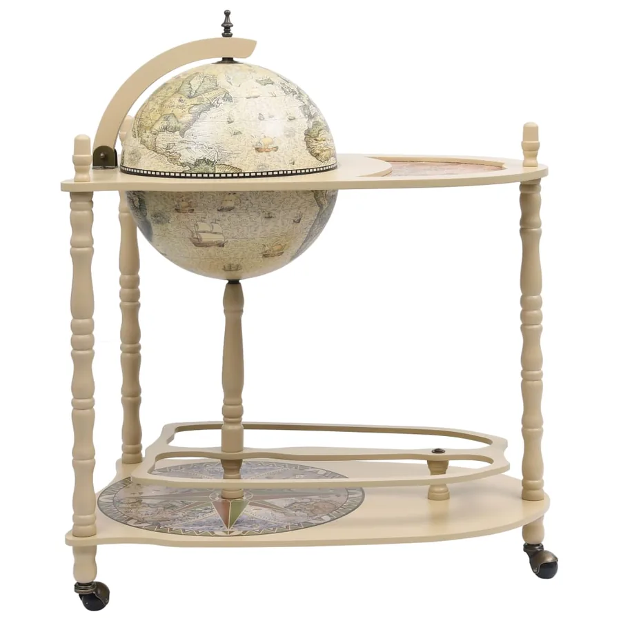 Support de vin autoportant globe Bois d'eucalyptus Vert - 3
