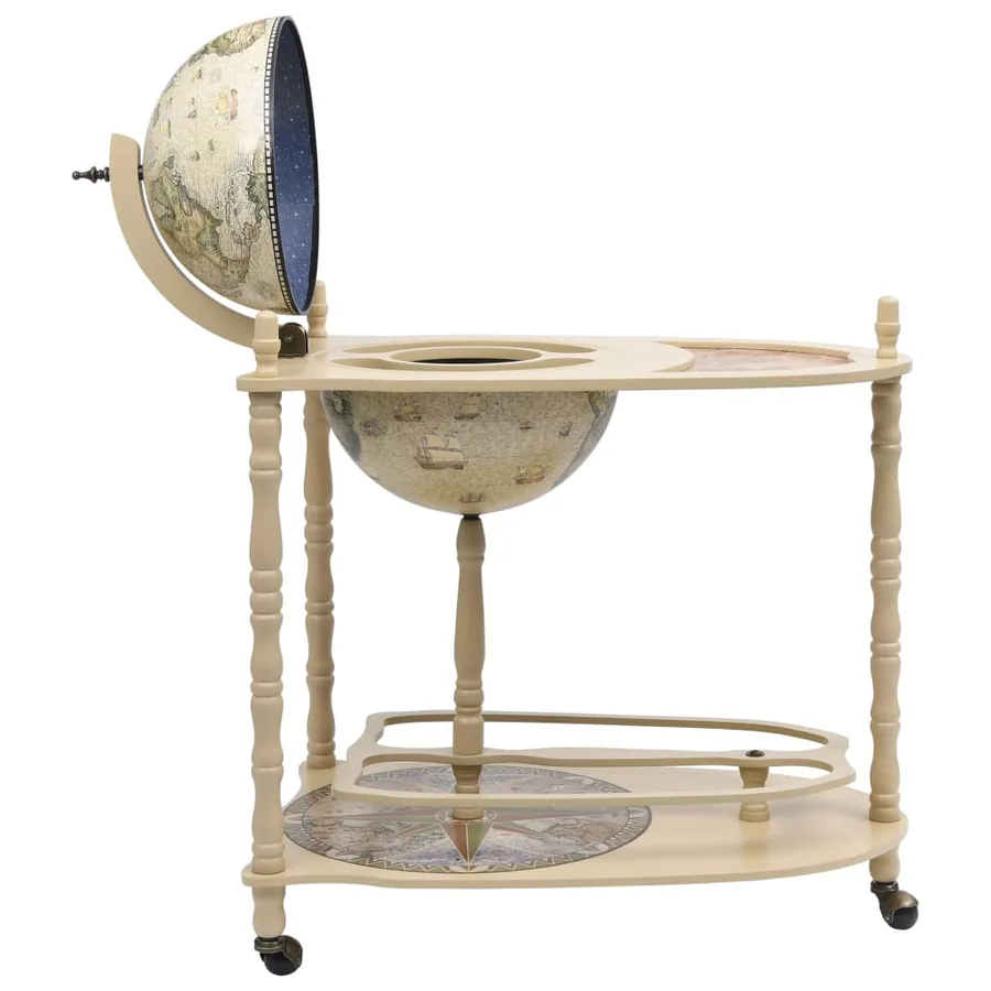 Support de vin autoportant globe Bois d'eucalyptus Vert - 4