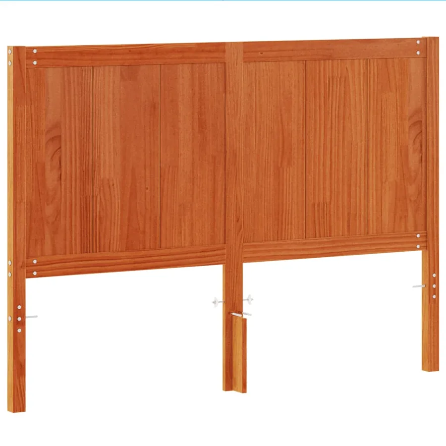 Tête de lit cire marron 135 cm bois massif de pin - 2