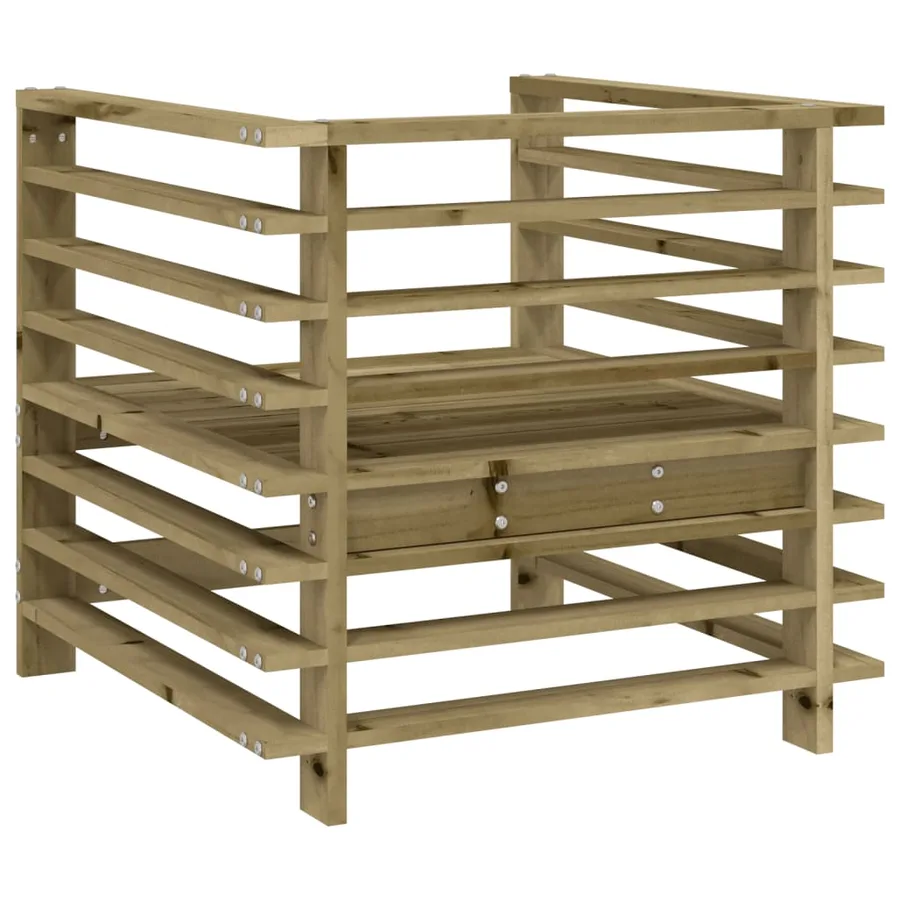 Chaises de jardin lot de 2 bois de pin imprégné - 5