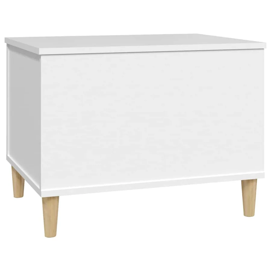 Table basse Blanc 60x44,5x45 cm Bois d'ingénierie - 4