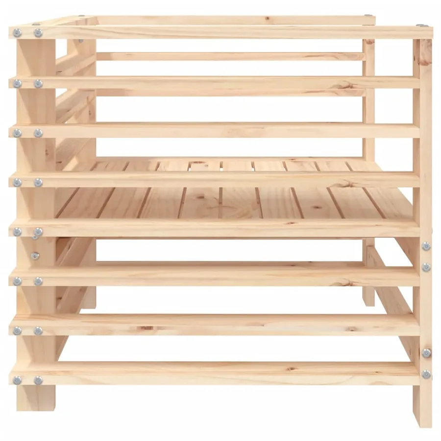 Chaises de jardin lot de 2 bois massif de pin - 5