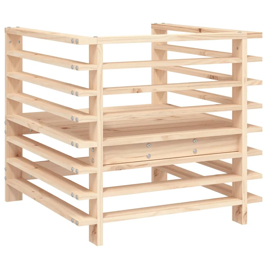 Chaises de jardin lot de 2 bois massif de pin - 6