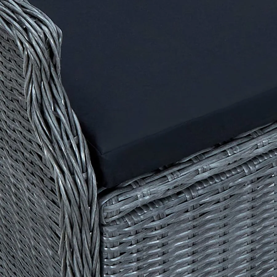 Ensemble à manger de jardin 7 pcs Gris foncé - 15