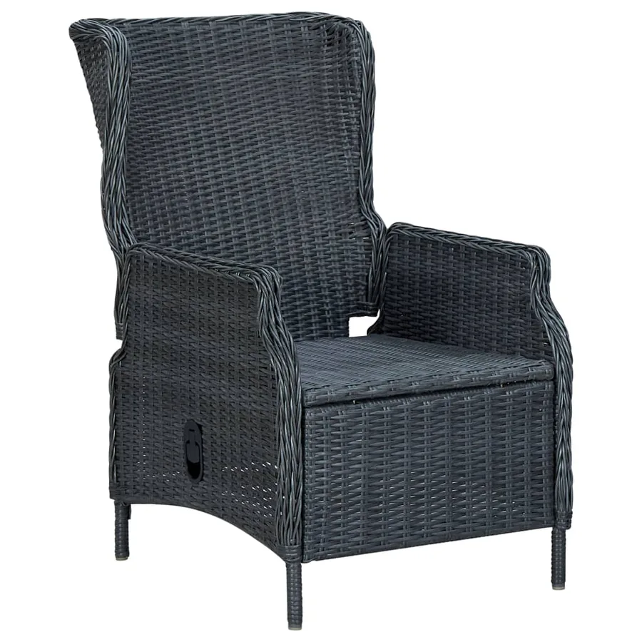 Ensemble à manger de jardin 7 pcs Gris foncé - 9
