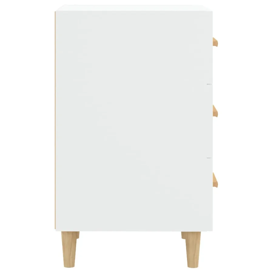 Table de chevet blanc 40x40x66 cm bois d'ingénierie - 5