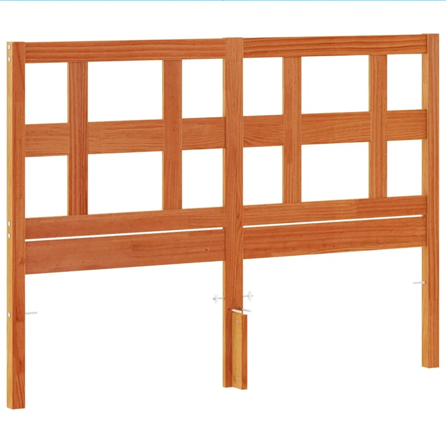 Tête de lit cire marron 135 cm bois massif de pin - 2