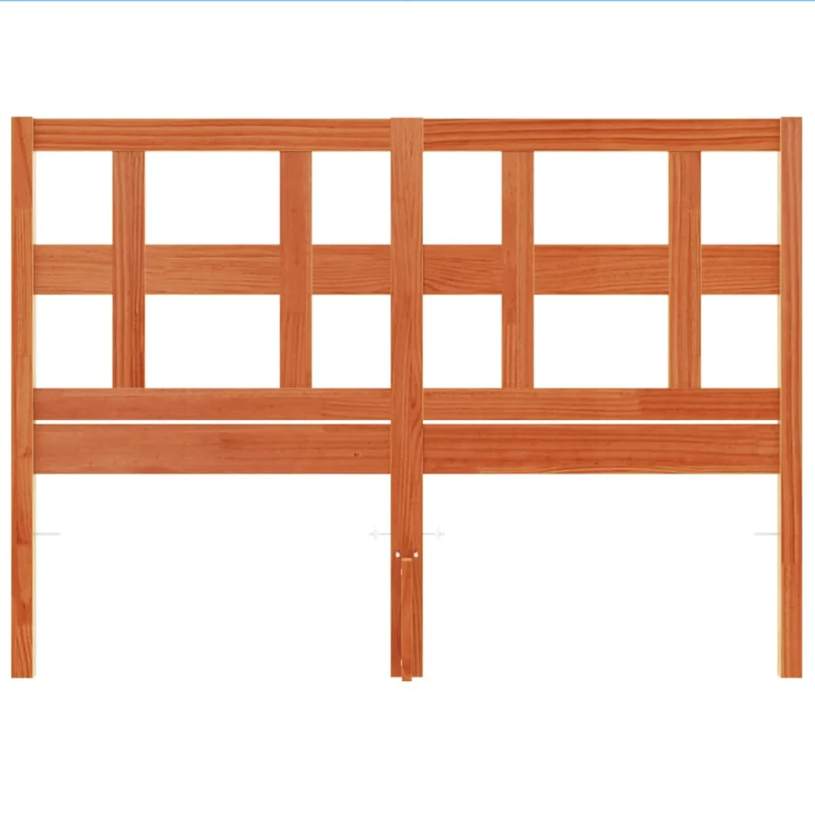 Tête de lit cire marron 135 cm bois massif de pin - 4