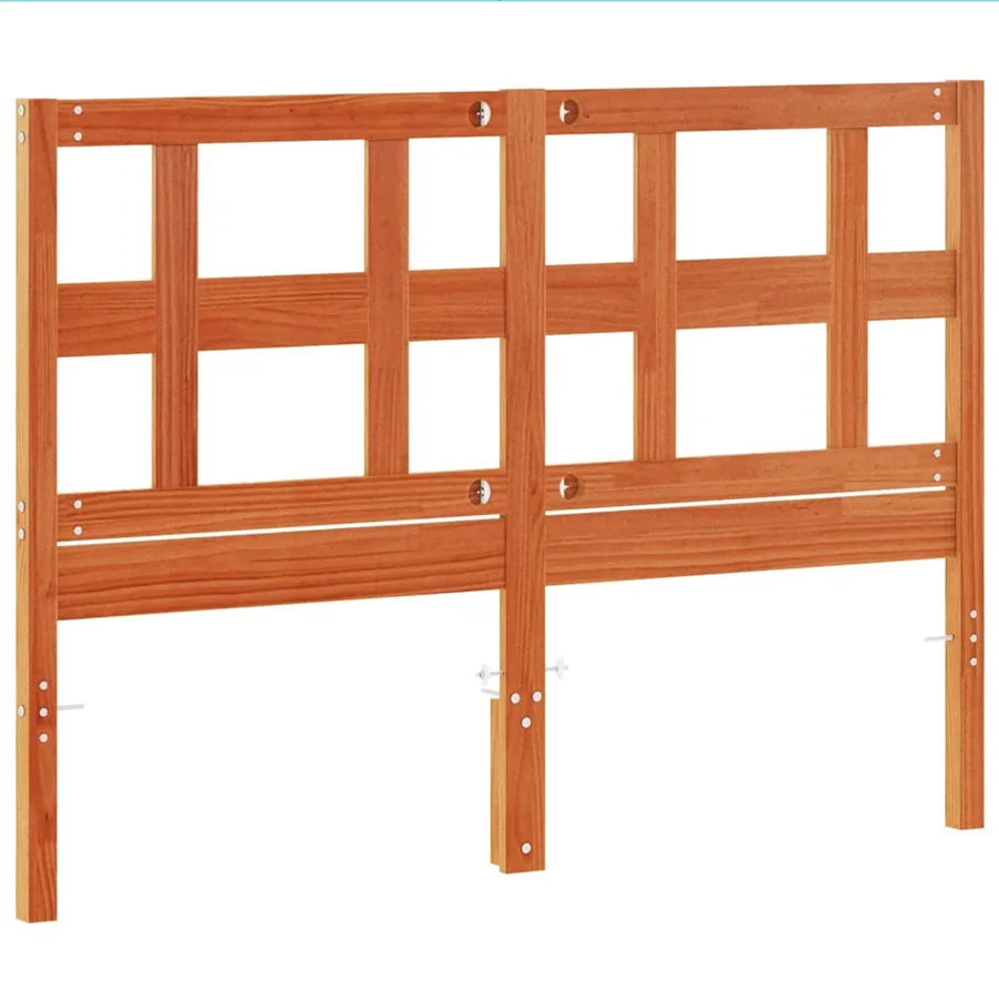 Tête de lit cire marron 135 cm bois massif de pin - 6