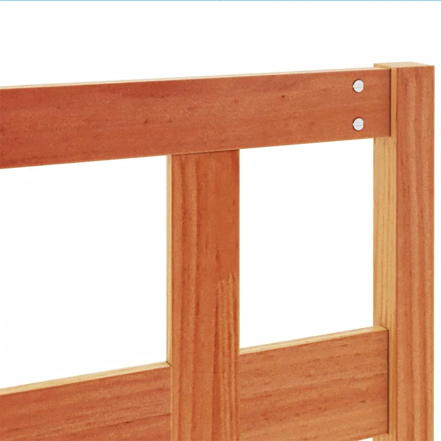 Tête de lit cire marron 135 cm bois massif de pin - 7