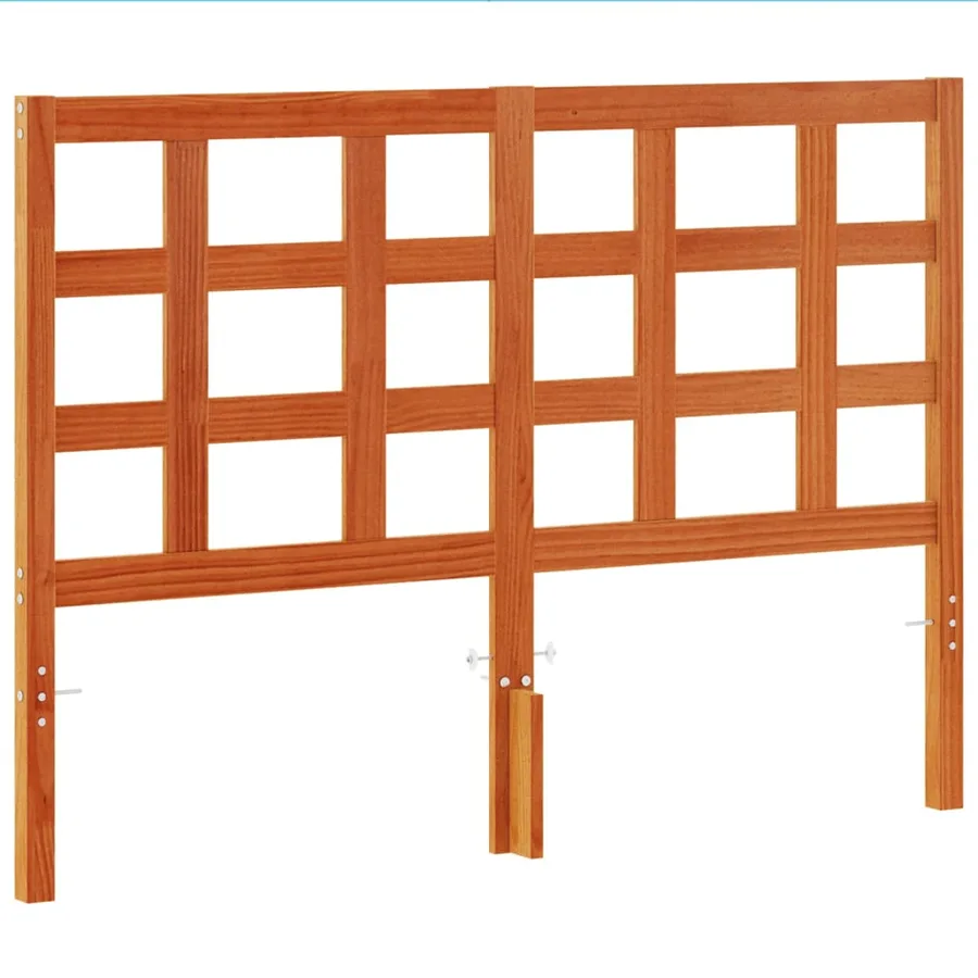 Tête de lit cire marron 135 cm bois massif de pin - 2