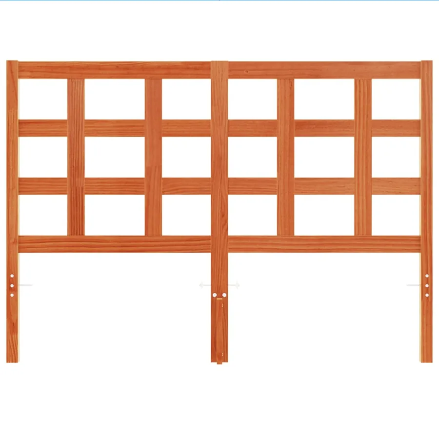 Tête de lit cire marron 135 cm bois massif de pin - 4