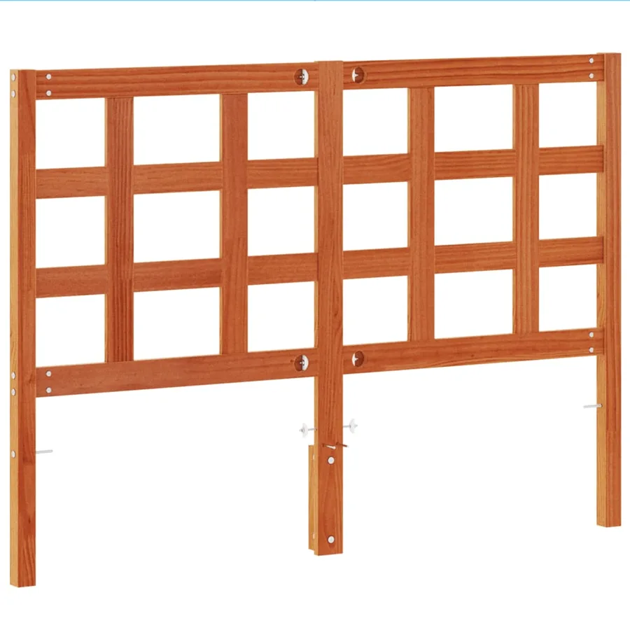 Tête de lit cire marron 135 cm bois massif de pin - 6