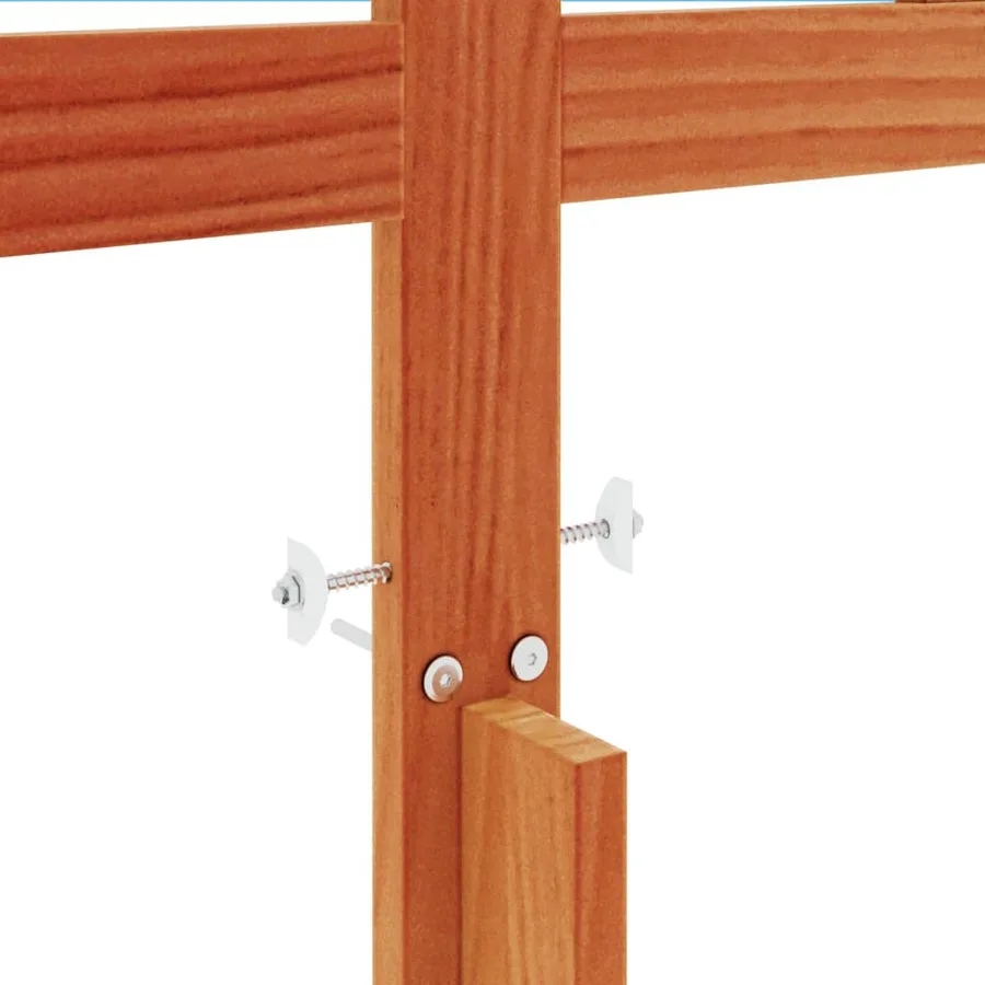 Tête de lit cire marron 135 cm bois massif de pin - 7