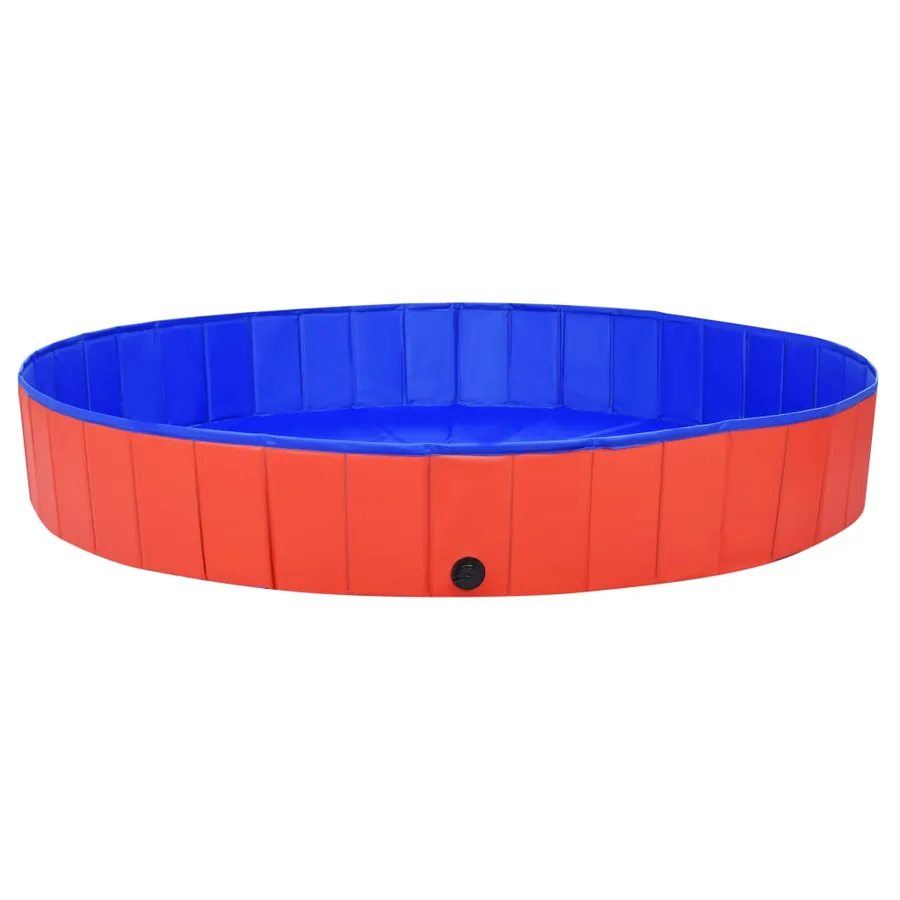 Piscine pliable pour chiens Rouge 200x30 cm PVC - 2