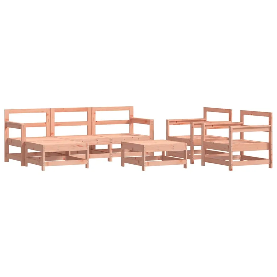 Salon de jardin 7 pcs bois massif douglas - 2