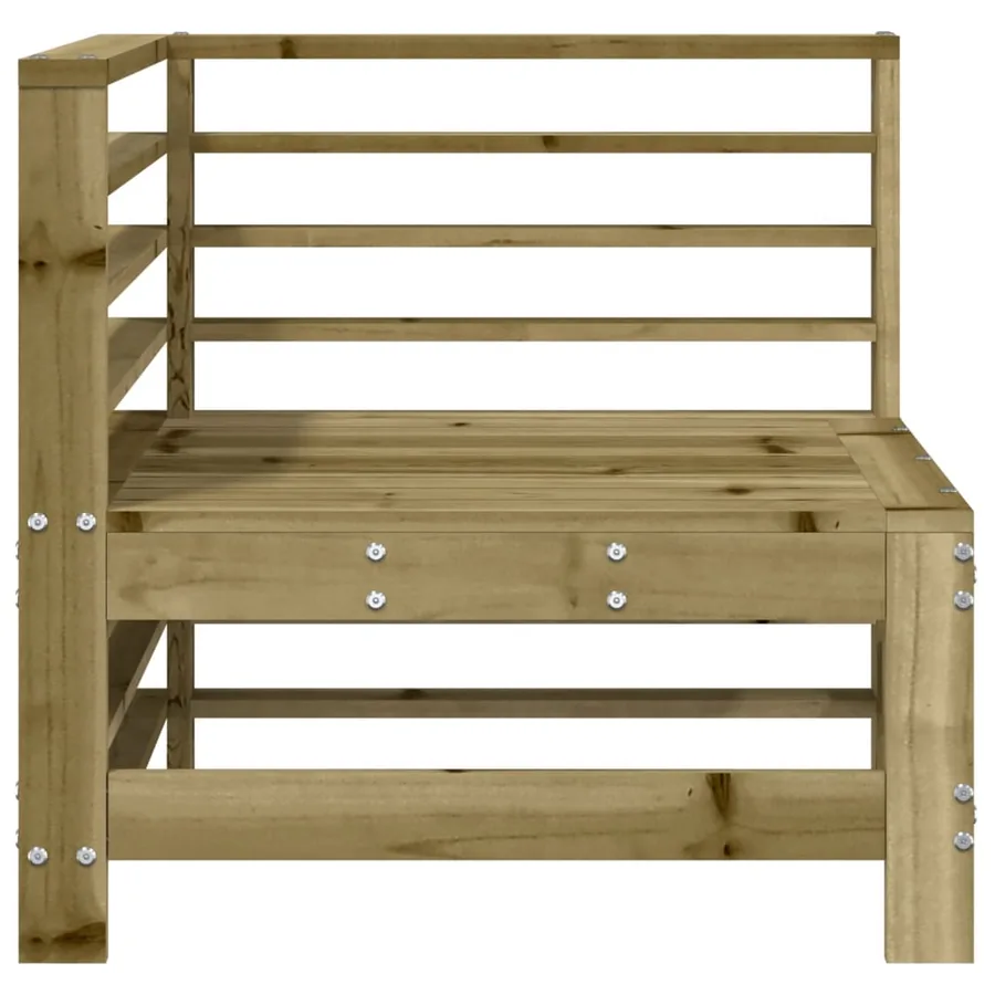 Canapés d'angle de jardin 2 pcs bois de pin imprégné - 4