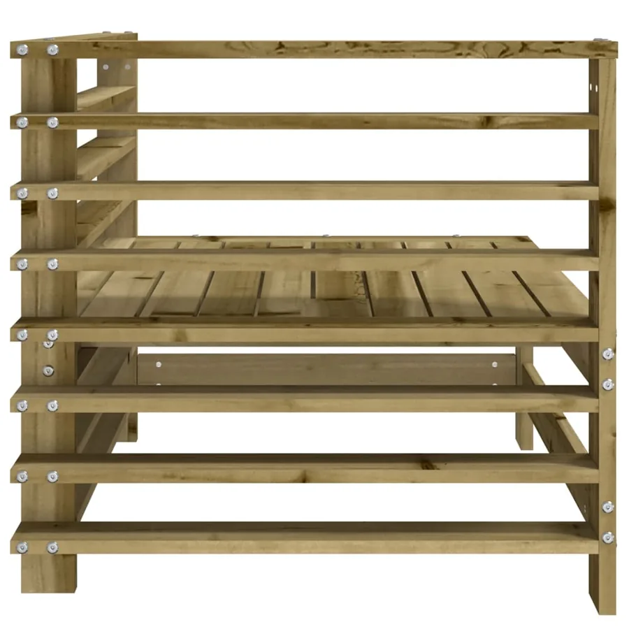 Canapés d'angle de jardin 2 pcs bois de pin imprégné - 6
