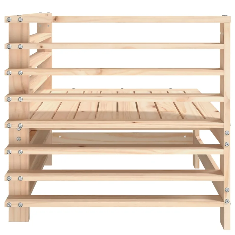 Canapé d'angle de jardin bois de pin massif - 4