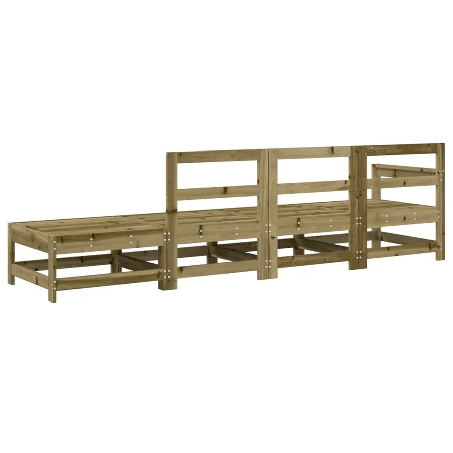 Salon de jardin 4 pcs bois de pin imprégné - 6