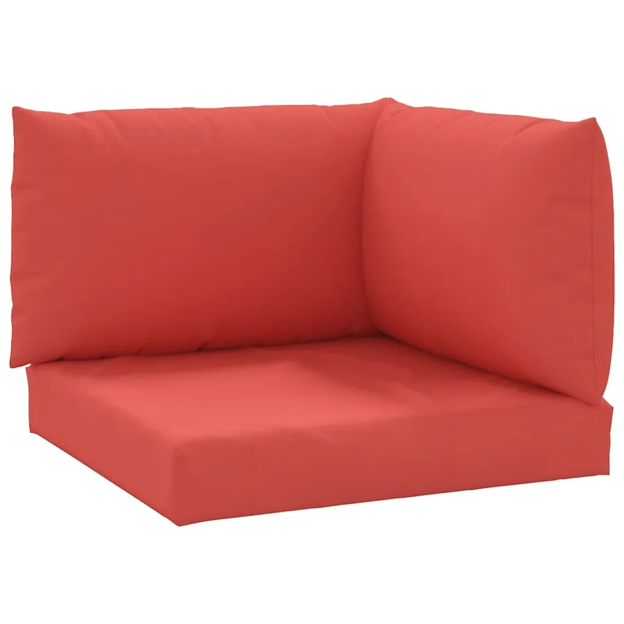 Coussins de palette lot de 3 rouge tissu oxford - 2
