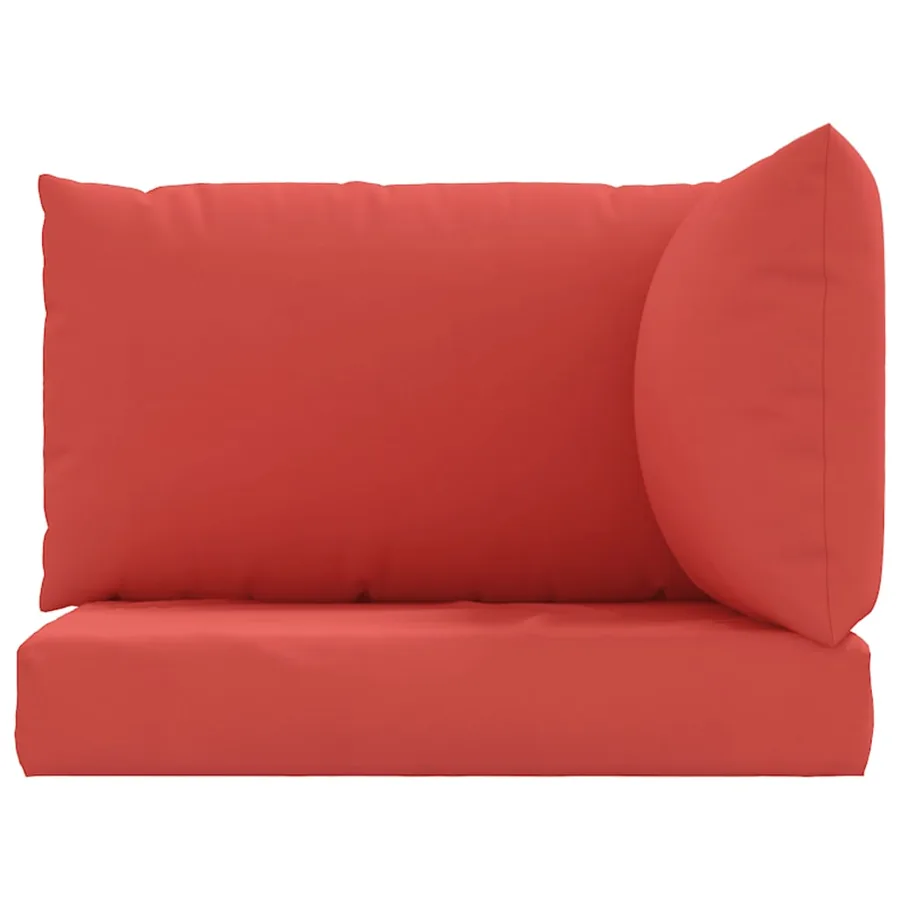 Coussins de palette lot de 3 rouge tissu oxford - 4
