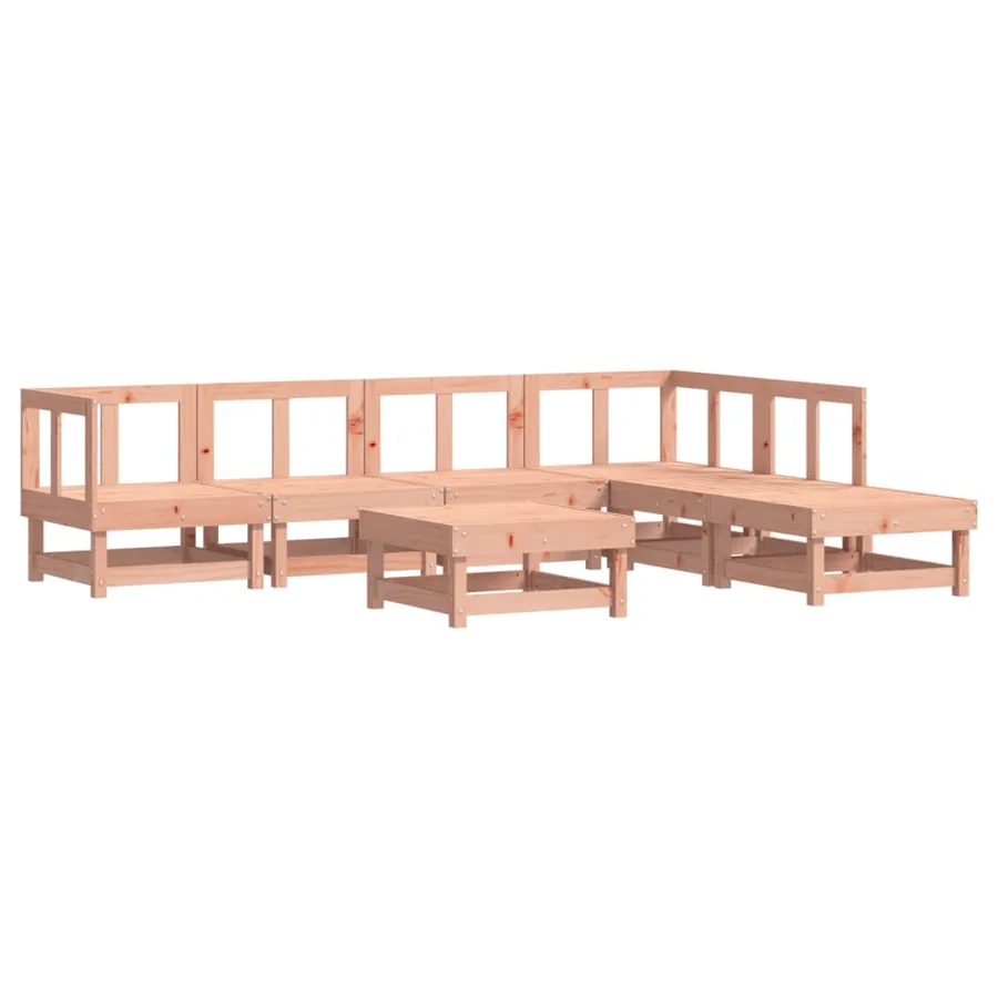 Salon de jardin 7 pcs bois massif douglas - 2
