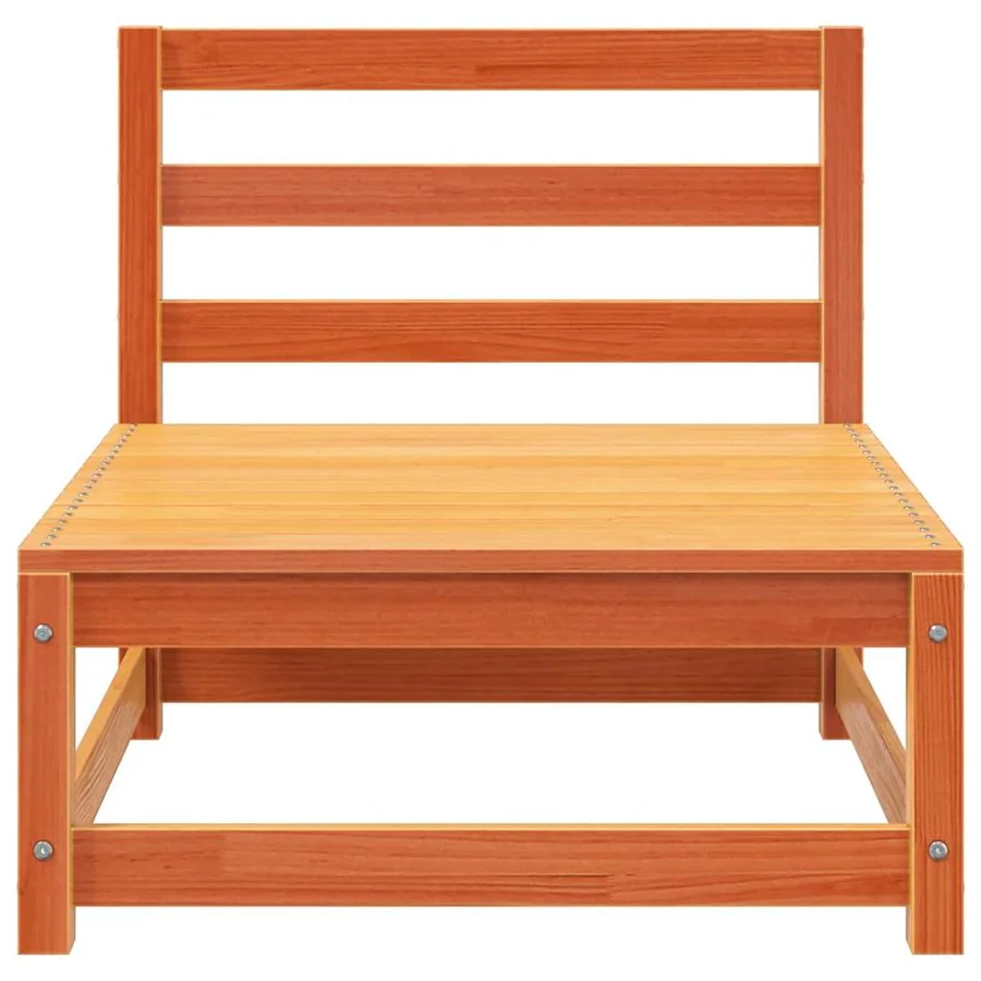 Canapés de jardin cire marron 2 pcs bois de pin massif - 6